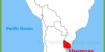 ನಕ್ಷೆ ಉರುಗ್ವೆ ದಕ್ಷಿಣ ಅಮೇರಿಕಾ