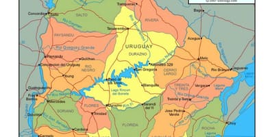 ನಕ್ಷೆ ಉರುಗ್ವೆ ರಾಜಕೀಯ